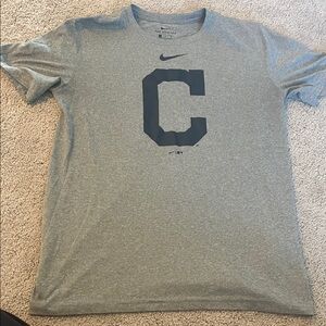 Nike Gray Short Sleeve Tee with Bold Lettering